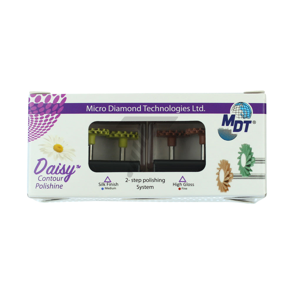 Medium & Fine Daisy Lithium Desilicate and Silicate Lab Polisher Disc Set - Ø14.0mm x 1.6mm