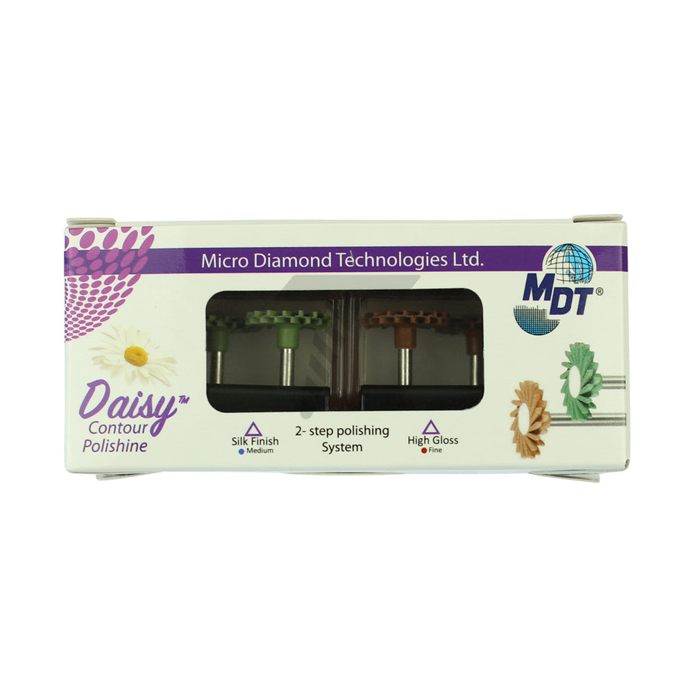 Medium & Fine Daisy Gold, Amalgam and Metal Lab Polisher Disc Set - Ø14.0mm x 1.6mm