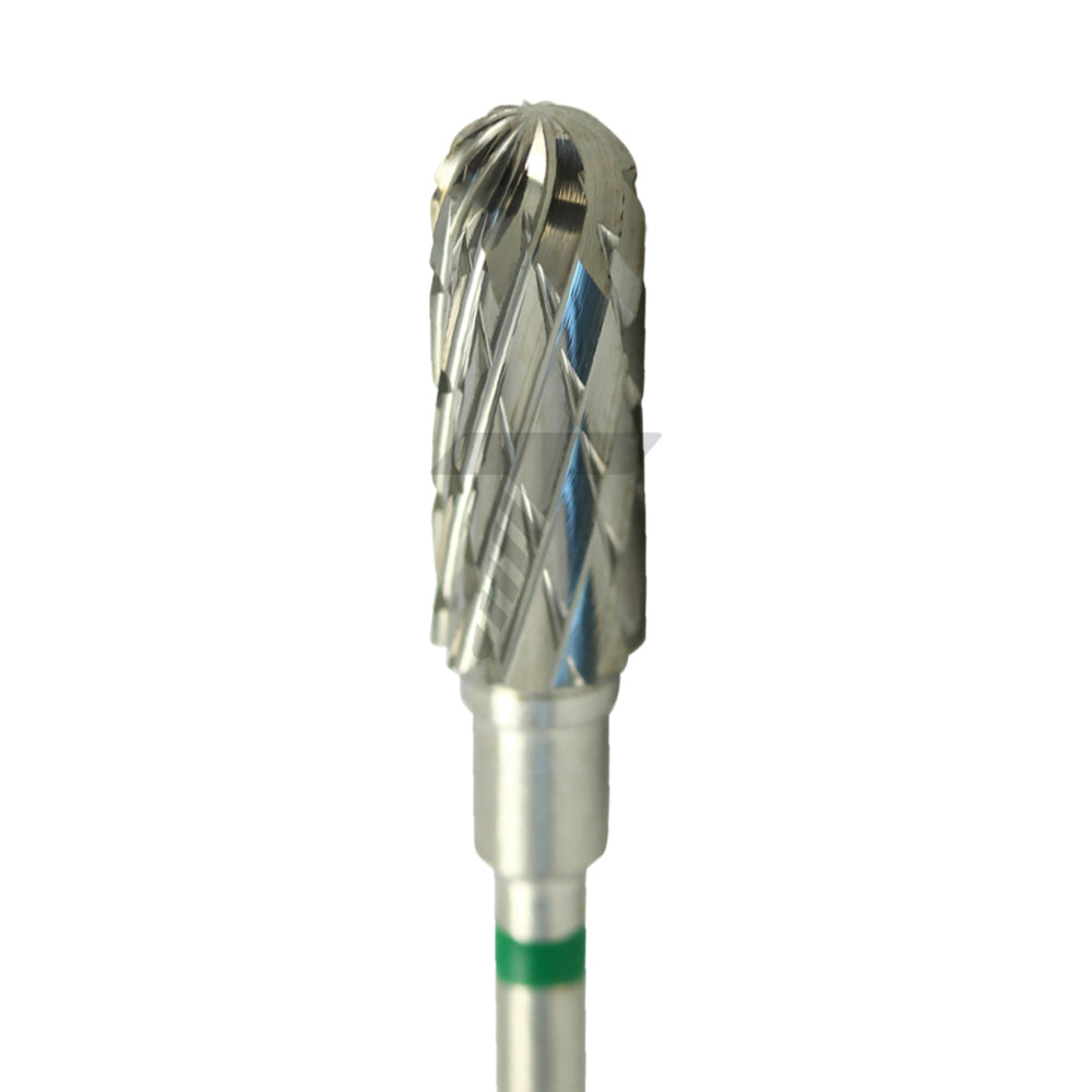Round End Cylinder Carbide Cutter – Coarse Double Cross Cut, Ø13.5mm x 5mm