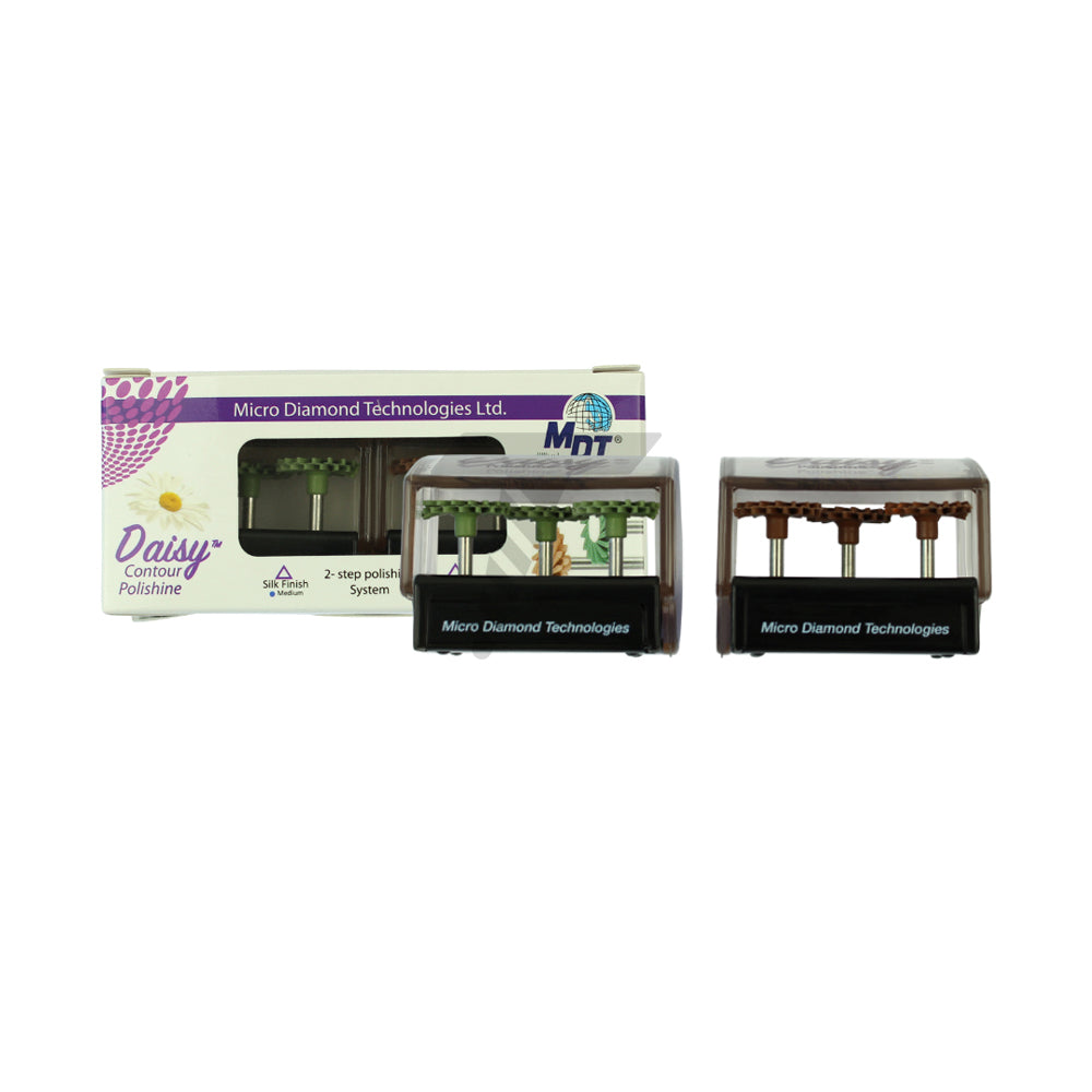 Medium & Fine Daisy Gold, Amalgam and Metal Lab Polisher Disc Set - Ø14.0mm x 1.6mm