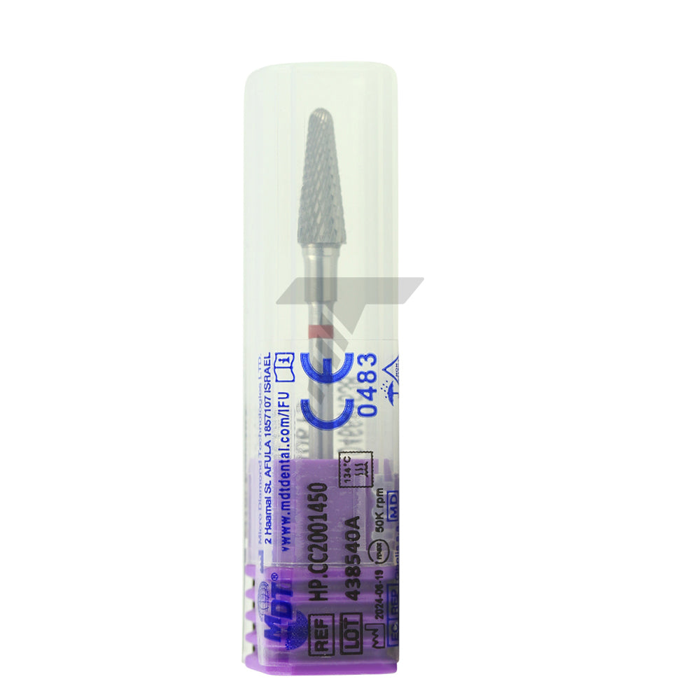 Round End Taper Carbide Cutter – Fine Cross Cut, Ø13mm x 5mm