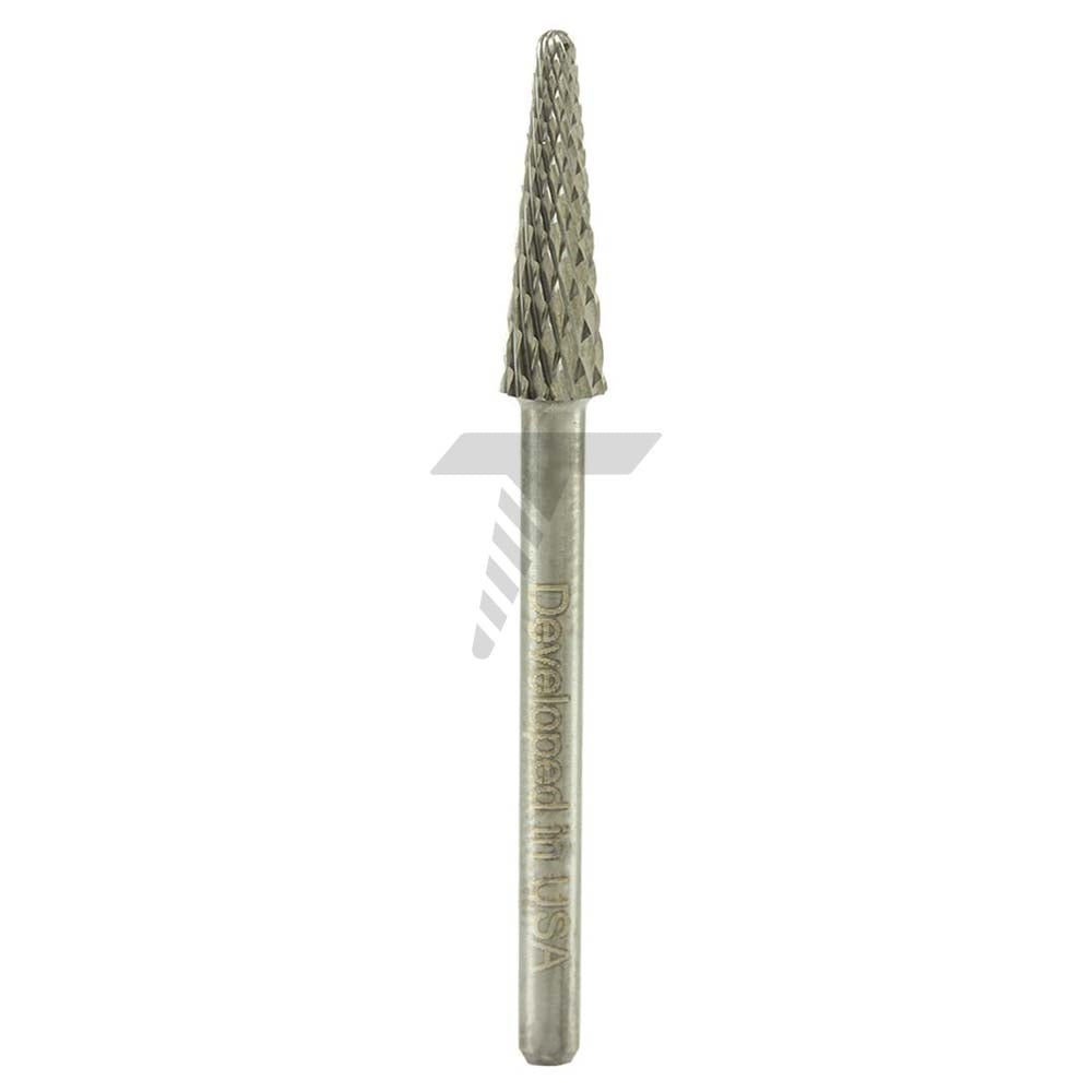 Straight Edge Cone Cutter – Coarse Cross Cut, Ø4.0mm x 13mm