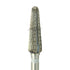 Round End Taper Carbide Cutter – Fine Cross Cut, Twisted Design, Ø4.0mm x 15mm