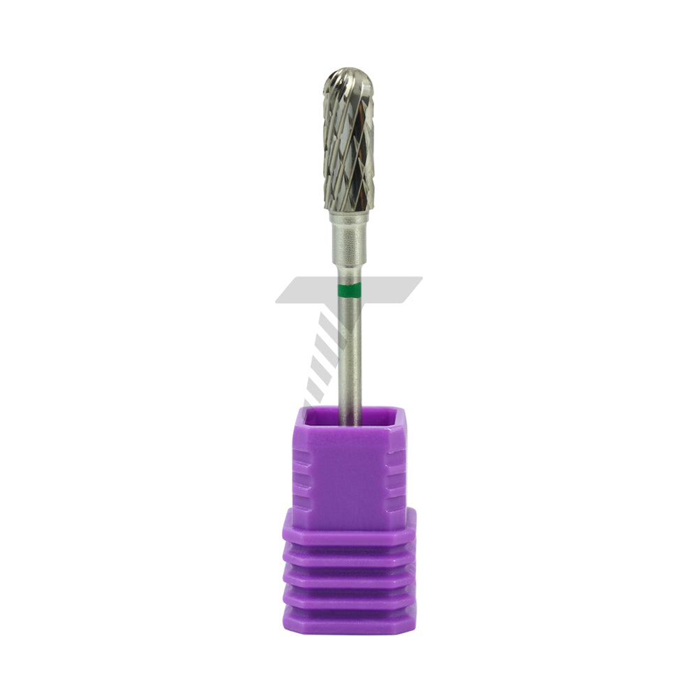 Round End Cylinder Carbide Cutter – Coarse Double Cross Cut, Ø13.5mm x 5mm