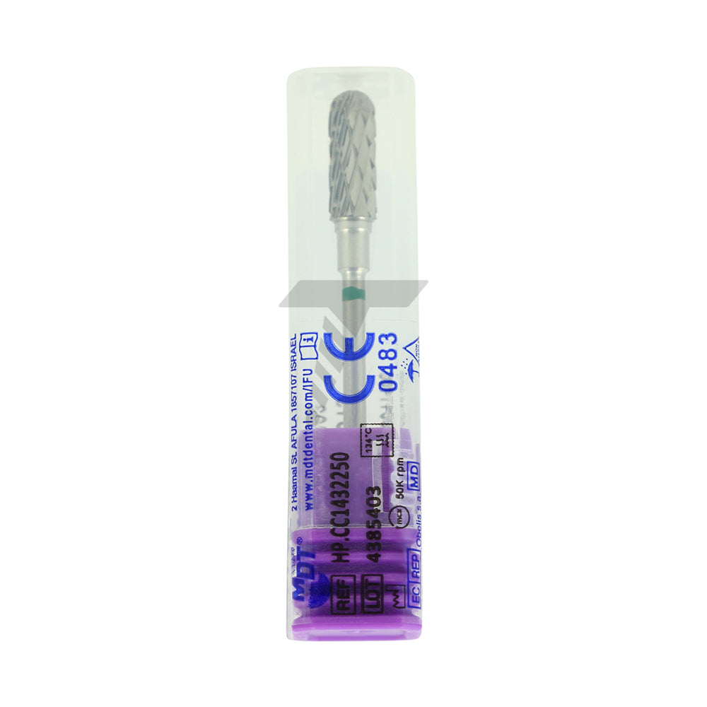 Round End Cylinder Carbide Cutter – Coarse Double Cross Cut, Ø13.5mm x 5mm