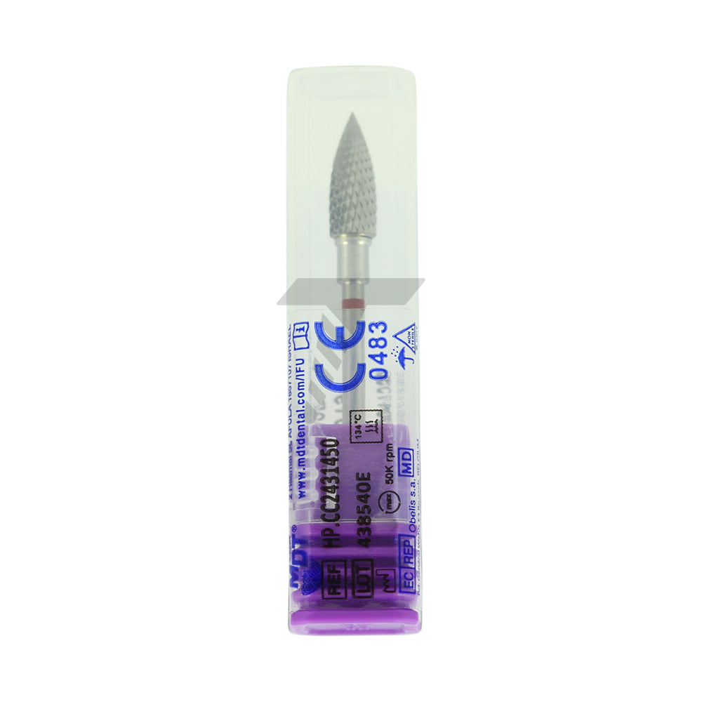 Pointed Bud Carbide Cutter – Fine Cross Cut, Ø13.5mm x 5mm