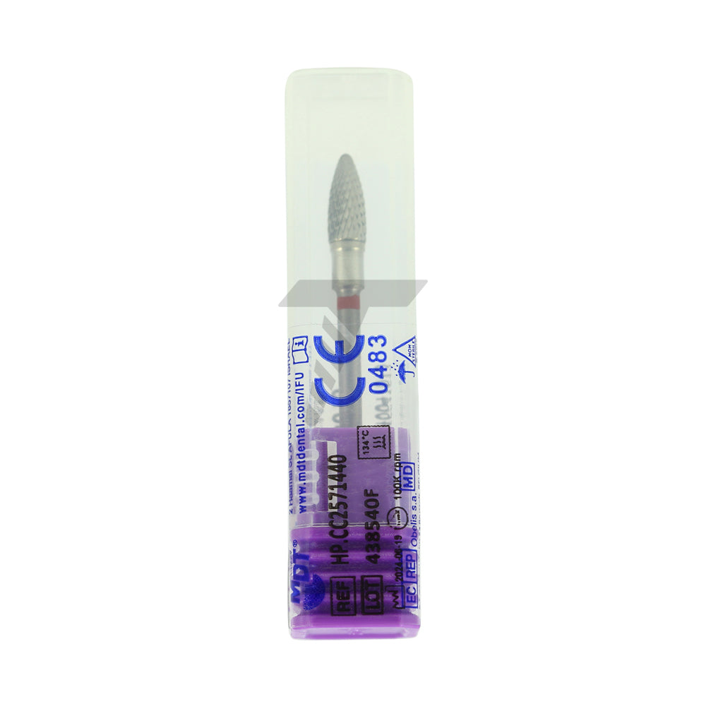 Short Bullet Carbide Cutter – Fine Cross Cut, Ø9.0mm x 4mm